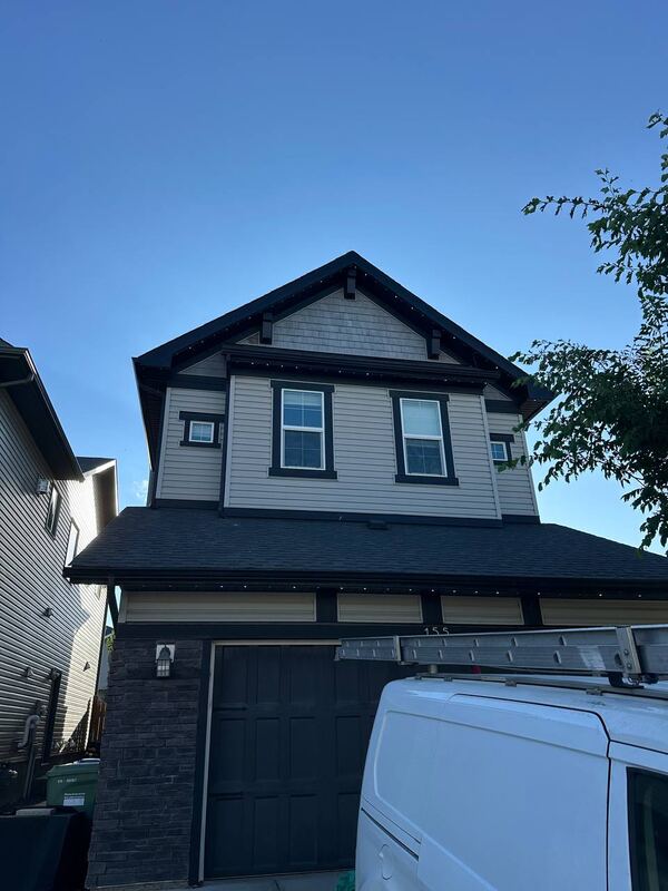 Permanent lighting install on a townhome