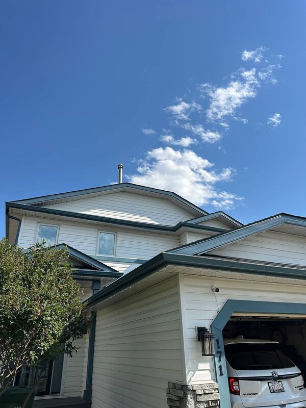 Permanent lighting install with teal trim detail